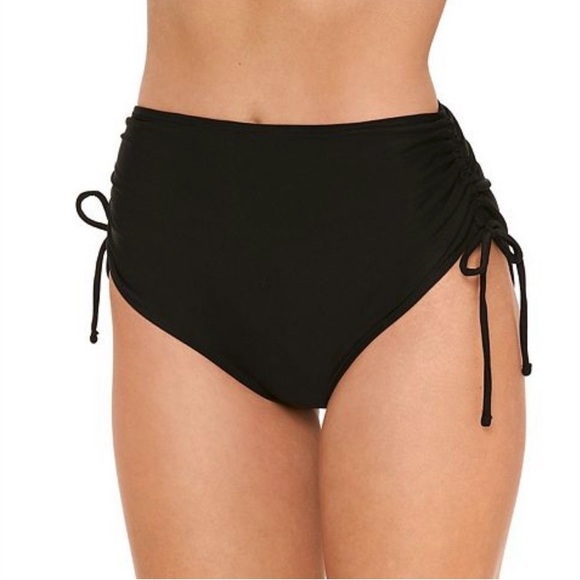Other - black high-waisted swimsuit bottoms with drawstring sides, xl